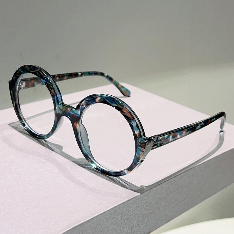 Oversized Round Vintage Anti Blue Light Optical Glasses Women Brand Designer Myopia Customize Prescription Eye Glasses Frame