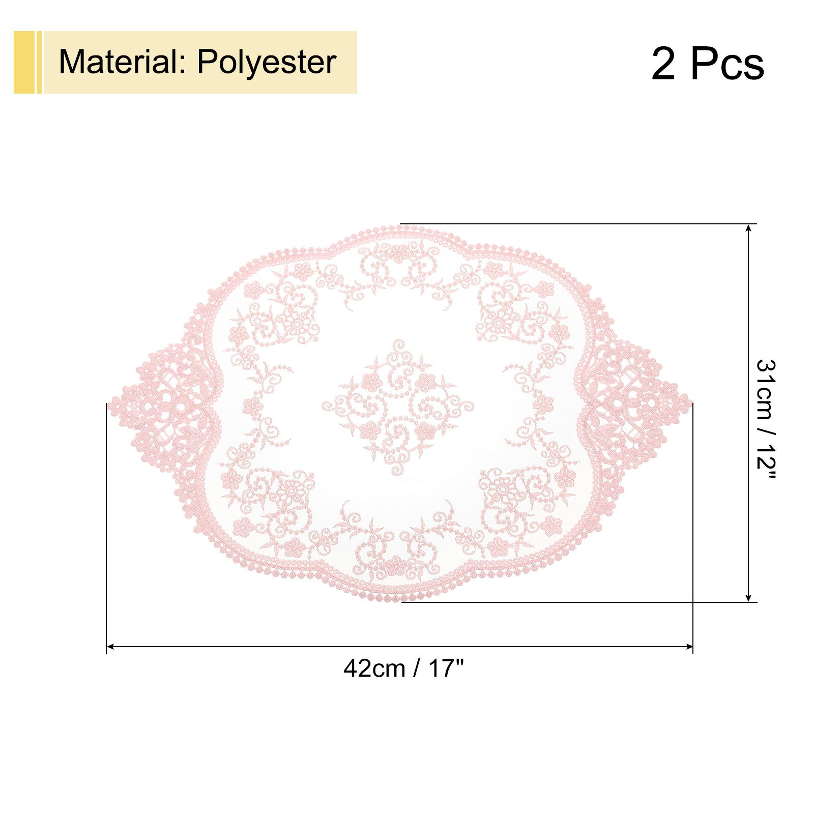 2 шт. Ретро кружевные салфетки, Французские вязаные крючком салфетки овальные вышитые полые подставки под чашки вазы настольные коврики для обеденного стола кухни вечеринки
