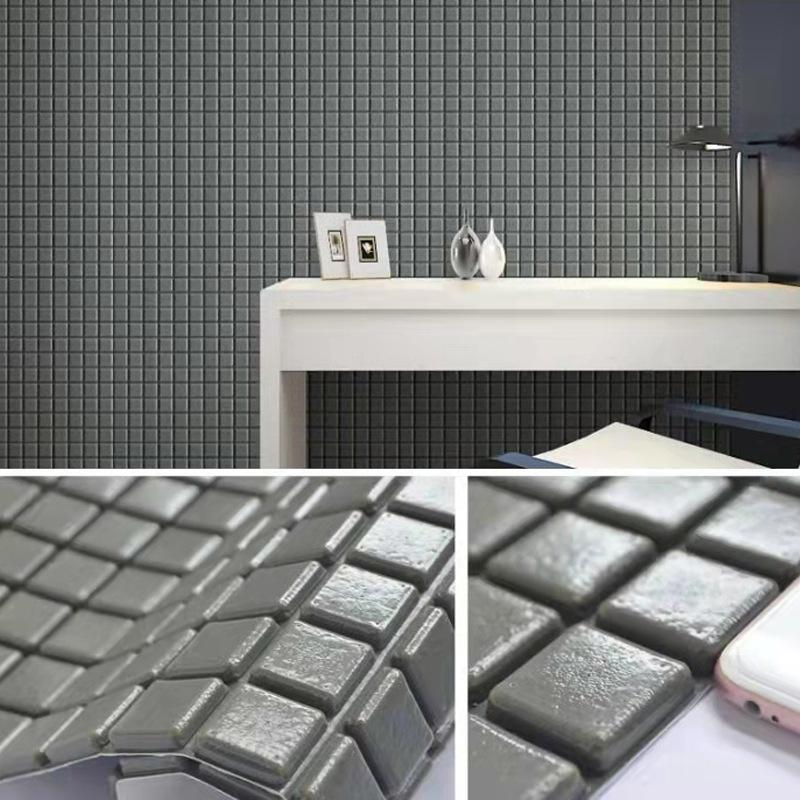 3D Self-adhesive Wall Sticker Mosaic Living Room Kitchen Foam Anti-collision Waterproof Moisture-proof Toilet Wallpaper