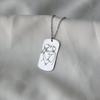 Laser engraved necklace alloy jewelry female couple pendant anime cartoon light luxury sweater chain