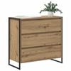 Sideboard Handcrafted Oak Style 79 x 36 x 75.5 cm Engineered Wood