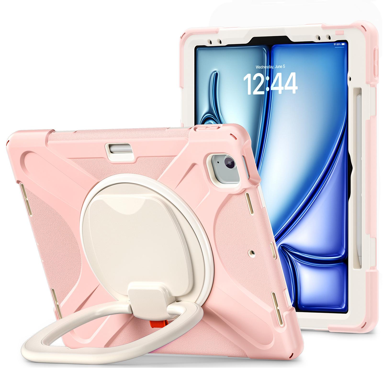 

Для iPad Эйр 13 (2025)/(2024)/Про 12.9 (2022)/(2021)/(2020)/(2018) Чехол для ПК + силиконовый чехол для планшета с подставкой G