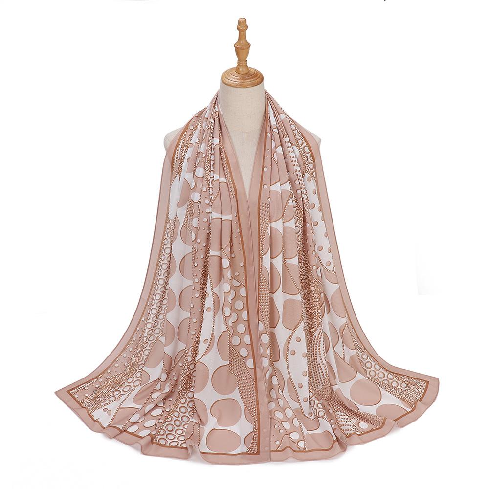 New Designs Printed Hijab Chiffon Scarfs For Women Scarves Muslim Fashion Turbans Malaysian Muslim Hijabs Wraps Ramadan Turban