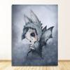 Picture Deer Rabbit Angle Wing Animal Abstract Sweet Living Room Home Decor Poster Print Nordic Canvas Painting Girl Bedoom Wall