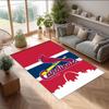 St Louis Baseball Printed Flannel Area Rug Non Slip Soft Polyester Floor Carpet Indoor Decor Mat for Bedroom Living Room Sofa