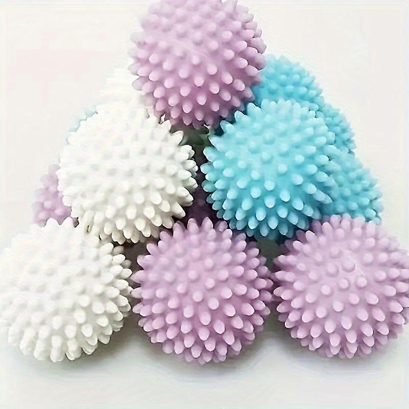Reusable Laundry Balls, Anti-Tangle Fabric Softener Stain Remover, 2/4/6 Pcs Random Colors, Washing & Drying Aid for Soft Clean Clothes