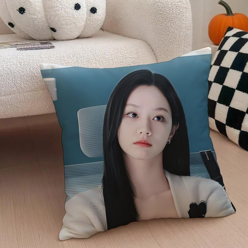 singer bubbly LLee Hyeri Cushion Cover Throw Pillow Cover Hidden Button Durable Polyester Chair Cushion