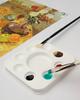 Multifunctional Square Watercolor Palette Bucket - Portable Art Box with Built-in Pen Washer, Compact Travel Painting Supplies F
