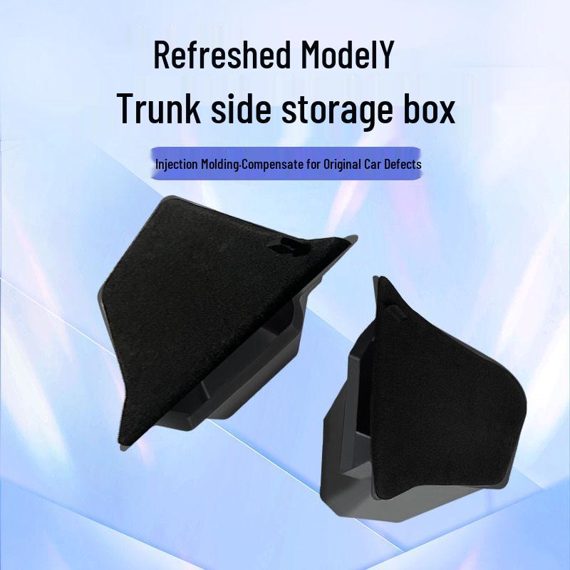 Tesla Model Y 3 TPE Trunk Storage Box & Side Pocket Accessories