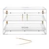 Bakery Display Case, 2-Tier Commercial Countertop Pastry Display Case, Clear Acrylic Bread Box for Kitchen, Party Cake Cabinet with Magnetic Rear Door