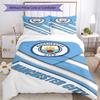 3pcs Manchester City Bedding Set Duvet Cover Closure Includes 1 Duvet Cover & 2 Pillowcases, Soft and Comfortable for All Seasons.