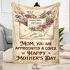 Mother's Day Greeting Card Blanket Suitable for Sofas,travel, Living Rooms Also a Good Gift for Friends and Family Suitable for All Seasons.