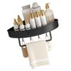 Adhesive Shower Shelf, Wall Mounted Corner for Bathroom Toilet Storage   with Non Drill Design