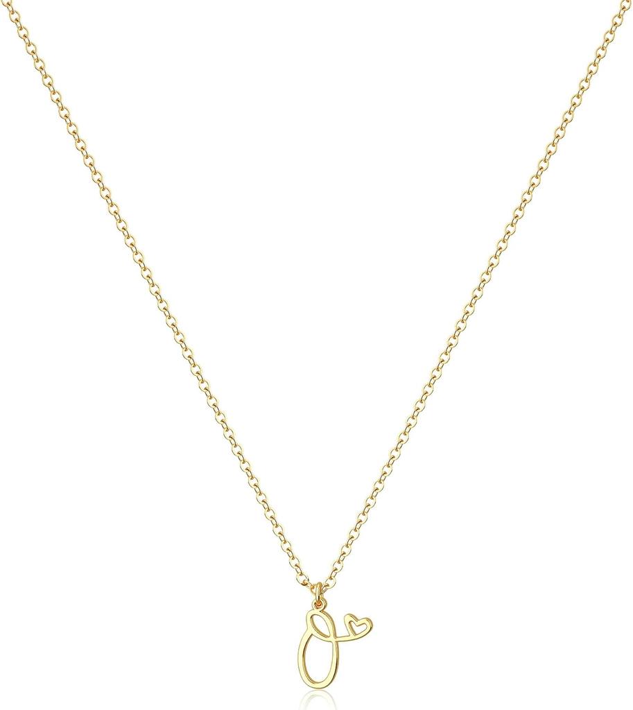 Tewiky raidės karoliai moterims - 14k paauksuoti subtilūs raidžių karoliai madingi mieli individualūs monogramos