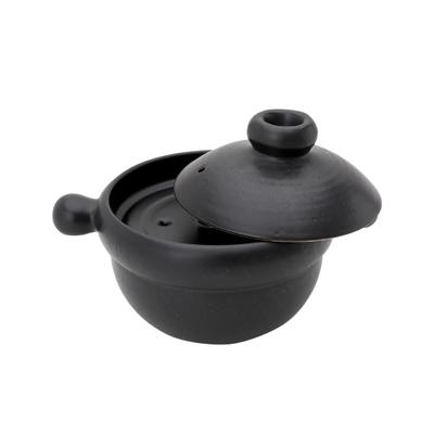 World Create Yayoi Pottery Whole Rice Pot Black 1 Cup 15957