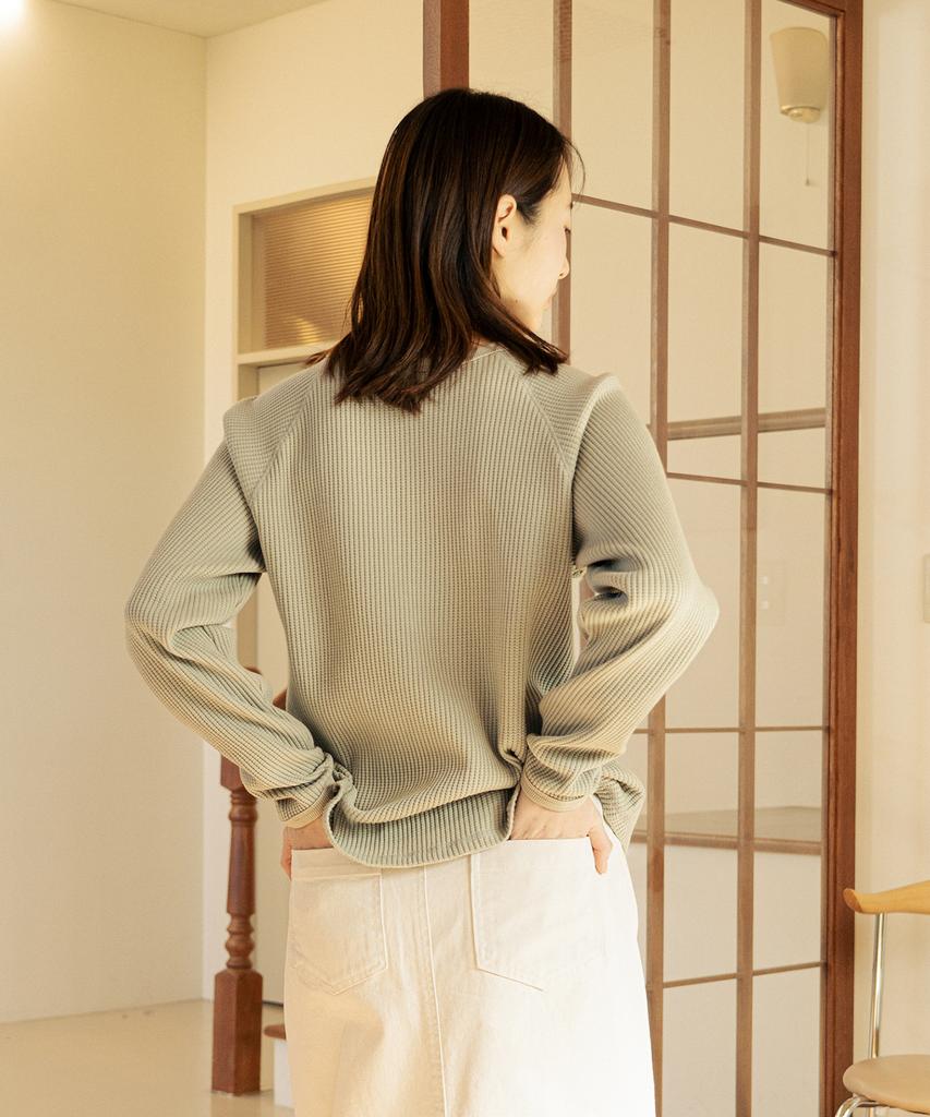 CHIQUITA Waffle Sweatshirt Light Khaki