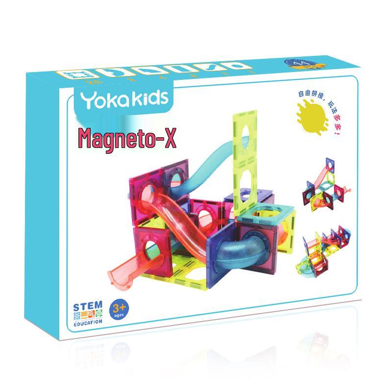 Clearance YokakidsX Magnetic Convergence Track Ball Building Blocks Toy