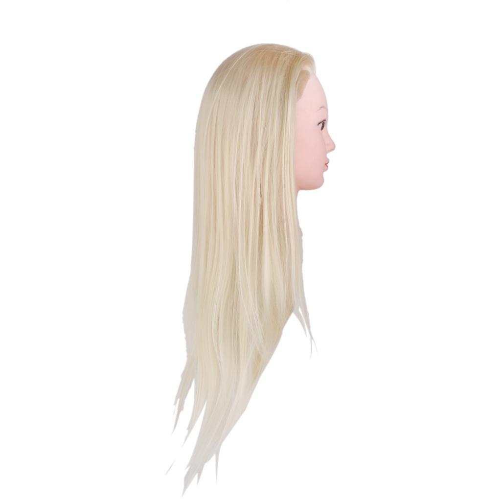 20" Hair Practice Training Hairdressing Weaving Doll Head+Tripod