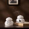 Zen Style Ceramic Gourd Incense Burner for Coil and Agarwood Incense, Home Tea Ceremony Burner