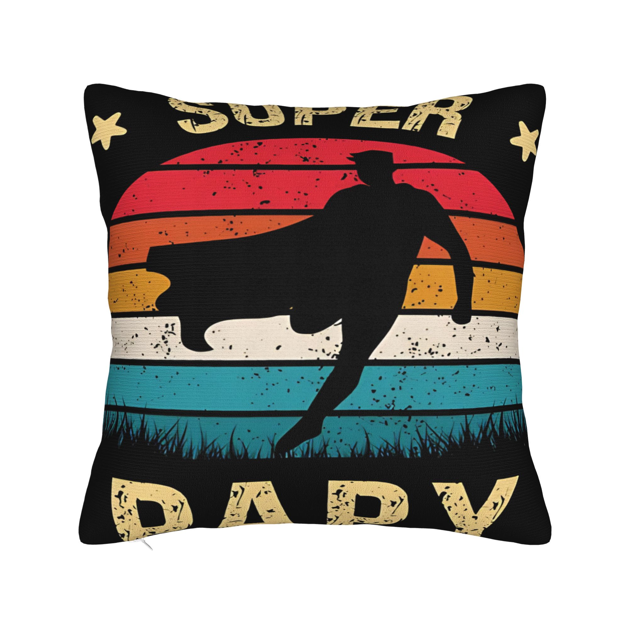 Pillow Cover pas besoin de cheveux super papy Funny Pillow Case For Sofa Car Home Decor Pillowcases 12x12Inch