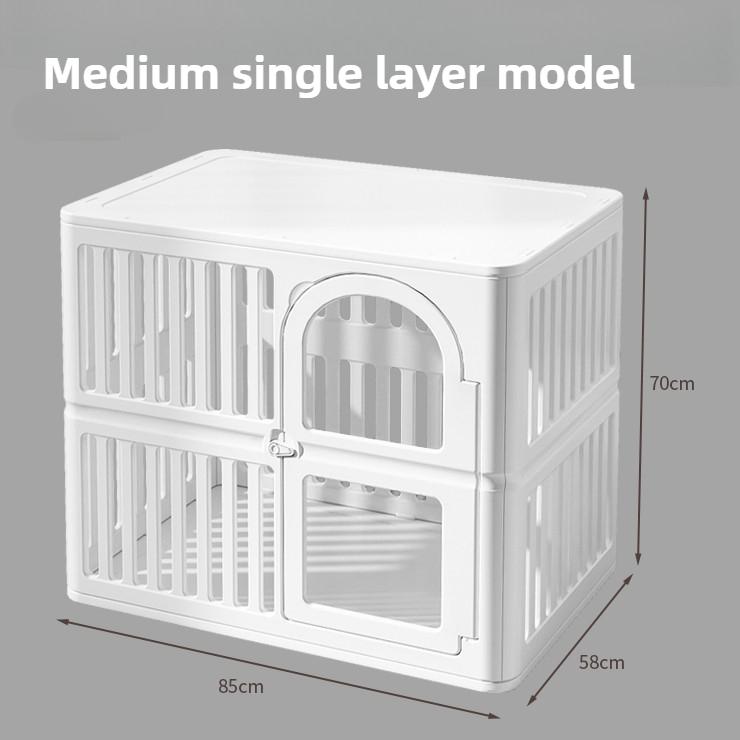 

Indoor Dog House Large Space Pet Cage Noiseless Universal Wheel Transparent Dogs Villa Kennel Pet Accessories Products With universal wheel