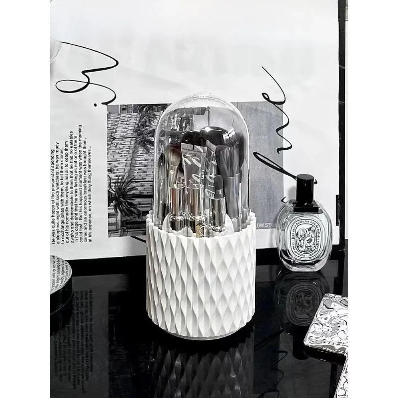Rotierende Aufbewahrungsröhre für Make-up-Pinsel, Kosmetik-Aufbewahrungsbox, Schreibtisch-Stifthalter, Lippenstift, Lidschatten-Organizer, Kunststoffmaterial