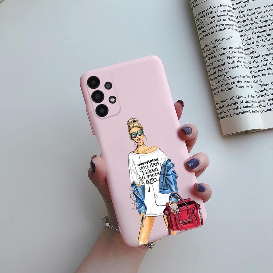 For Cover Samsung Galaxy A13 A33 A53 A73 5G Beautiful Girl Soft Silicone Case For Samsung A13 4G A 13 A135F GalaxyA13 Funda Case