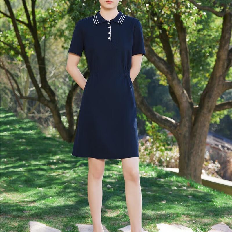 

JUZI ANNACO Women s Polo Neck Short Sleeve Casual Dress L