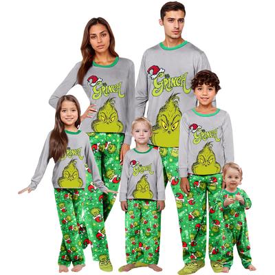 Parent-child Christmas Print Home Suit Long-sleeved Top And Pants