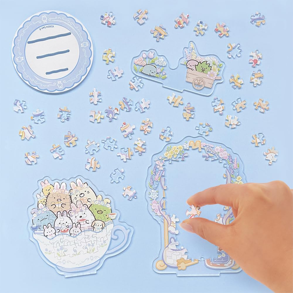 Puzzle Beverly x Akrylowy Sumikkogurashi Akrylowy Stojak Pop Tajemniczy Ogród Królika Puzzle do Złożenia i Klejenia 76 Kawałków [Stojak na Puzzle] [Nowa Wystawa]