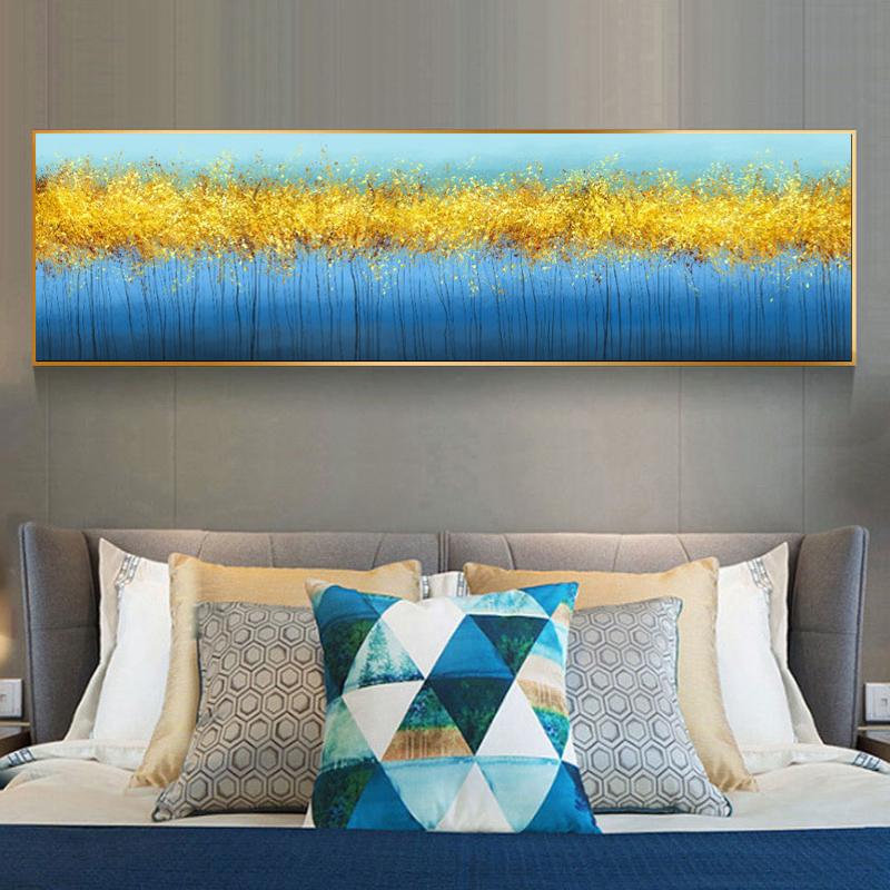 

Современные абстрактные художественные постеры и принты, настенная живопись на холсте, золотые деревья, настенные художественные картины для гостиной, Декор Куадрос 20*40cm
