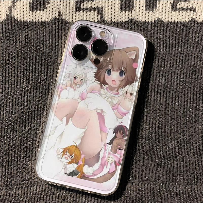 

Kawaii Anime Couple Pattern Phone Case for iPhone 17 16 15 14 13 12 11 16E Series Pro Max Plus Double Layer Protection iphone 11 ProMax