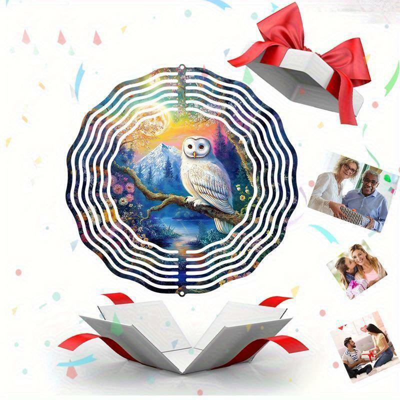 10 Zoll Hängender Windspinner mit 360-Grad-Haken für Balkon-Gartendekor Frühling Sommer Außendekoration