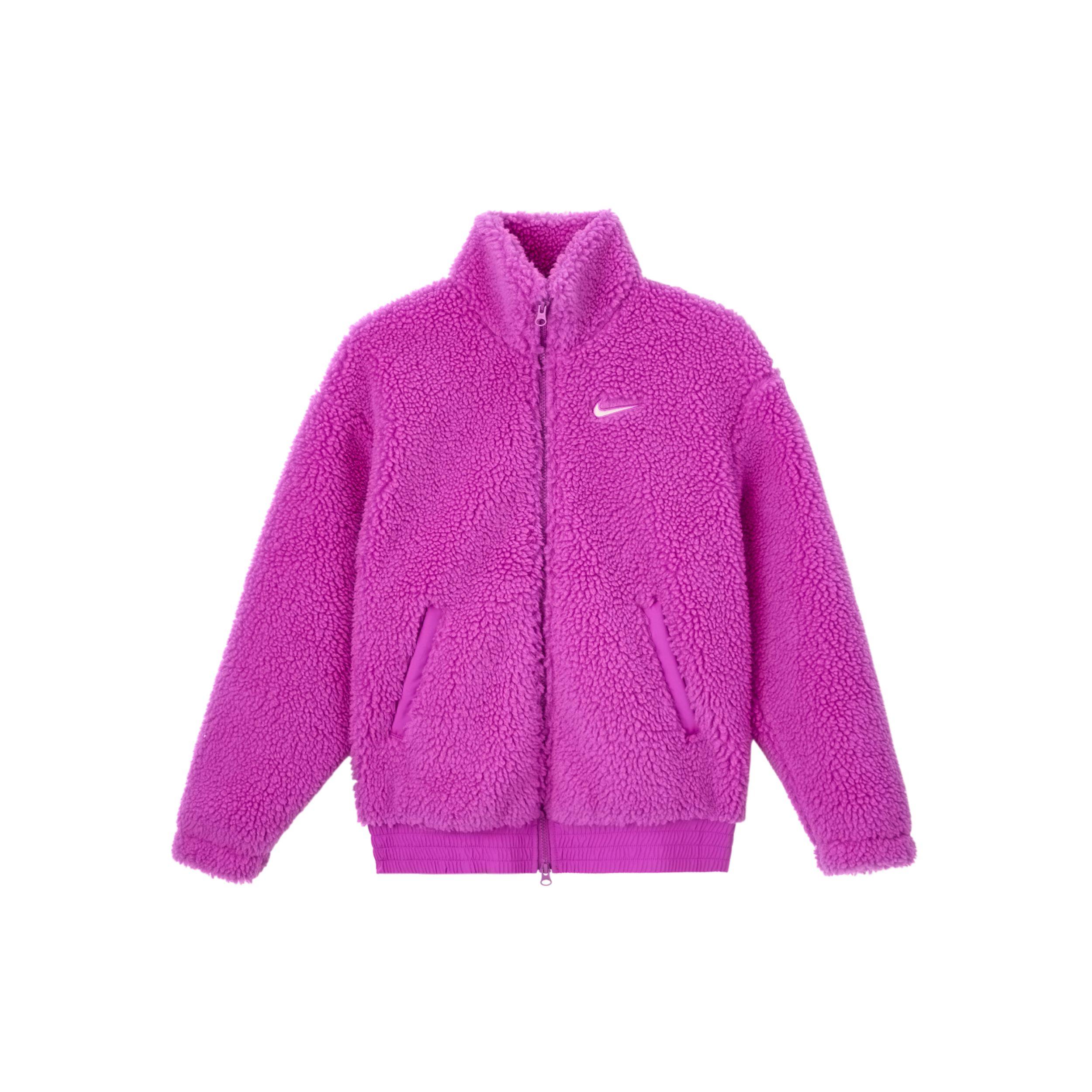 Nike Women s Essentials Sherpa Full-Zip Jacket Fossil Stone DR5629-551 S