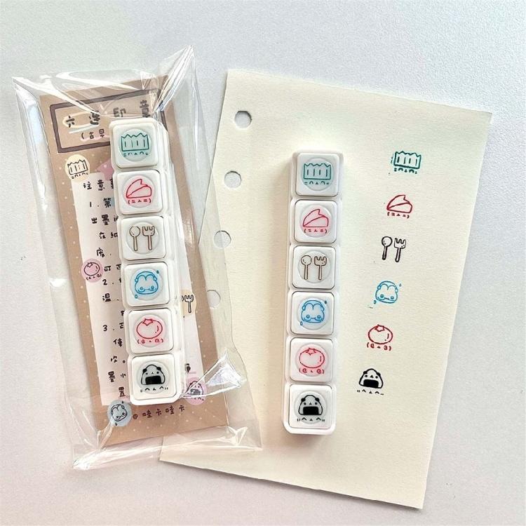 Six Tampons à Motifs Adorables pour les Amateurs de Journal Créatif et les Passionnés de Papeterie Tampons Décoratifs Scrapbooking