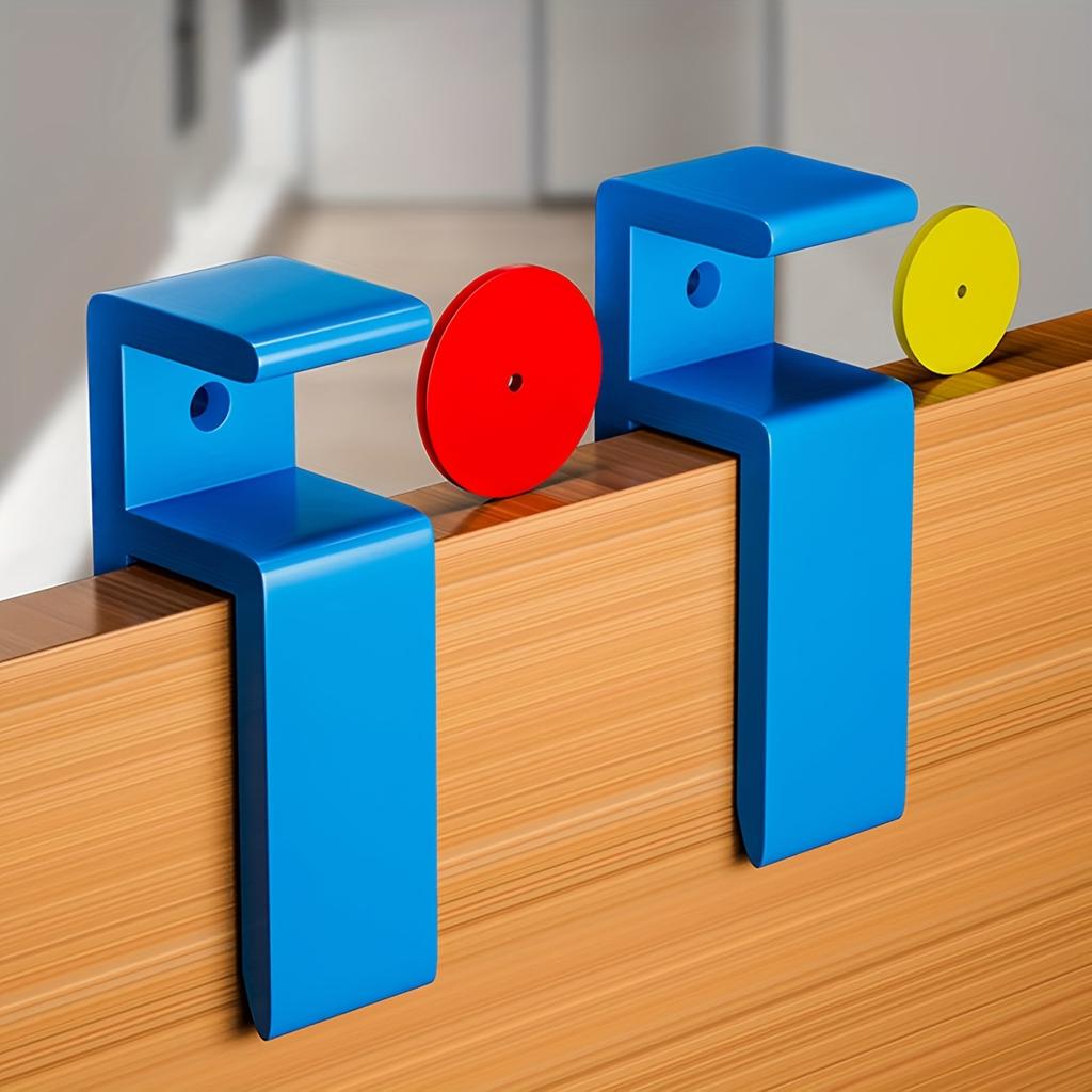 9pcs Blue Plastic Woodworking Jig Set - Versatile Marking Tools for Cabinets, Sills & Joinery, Includes 1 Pencil & 4 Round Markers,Ideal for Carpentry