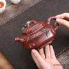 Chinese Yixing Purple Clay Teapot Large Capacity Beauty Tea Pot Handmade Bamboo Leaf Zisha Kettle Household Teaware Gifts 380ml