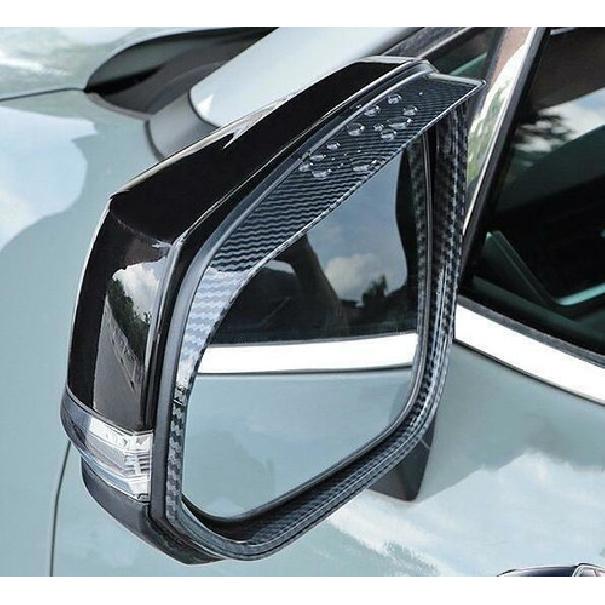 Carbon Fiber Side Mirror Rain Eyebrow Cover Trim For Toyota Highlander