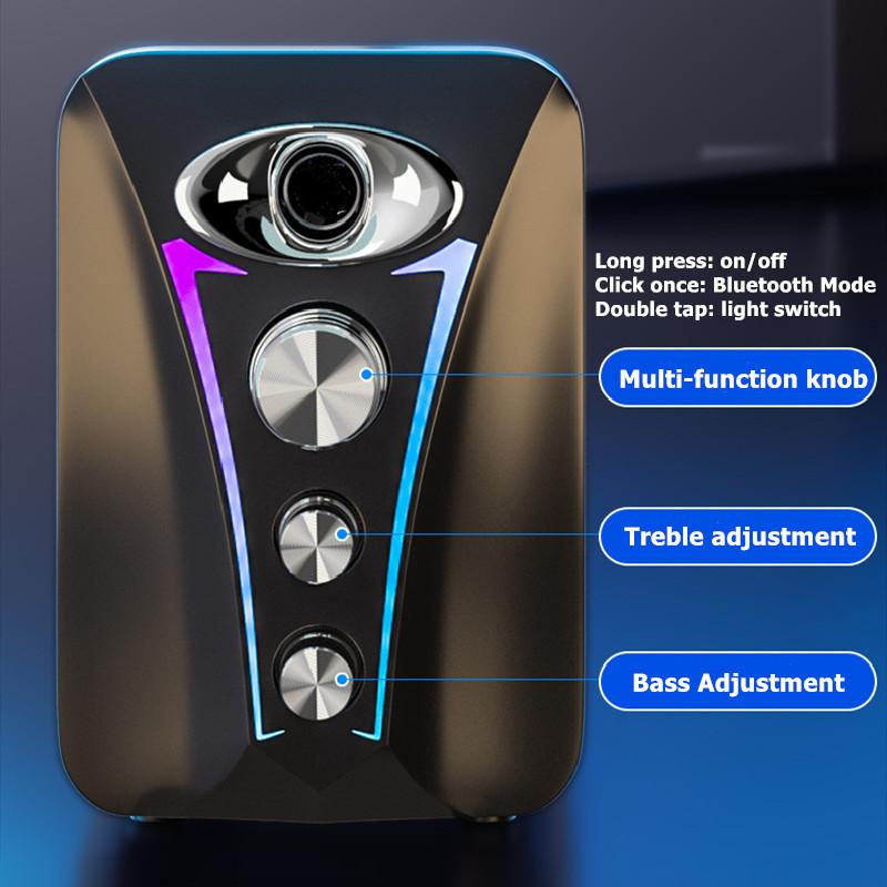 Universal Full Range 3D Computer Speakers 3.5mm Jack Wired Bluetooth Desktop Sound Box Stereo Subwoofer Bass for Laptop Phone TV