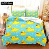 Yellow Duck 3D Print Bedding Set Single Twin Full Queen King Size Bed Set Aldult Kid Bedroom Duvetcover Sets with Pillowcase