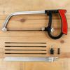 8 in 1 Hacksaw Frame Set with 6 Blades Hand Saw Multi Purpose Steel Saw Easy To Use for Metal Woodworking Glass Rubber PVC Pipes