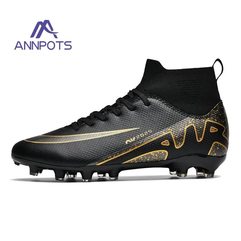 New Mens Football Field Boots TF/FG High Quality Professional Fast Grass Soccer Shoes Ultralight Training Studded Football Boots