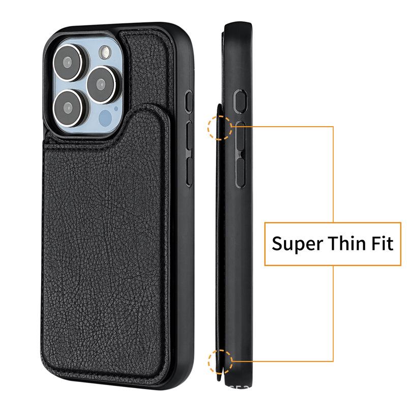 iPhone 15 Pro Max Magnetic Leather Flip Cover with MagSafe Card Slot