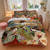 3pcs Anime Kimono Geisha Comforter Set with One Quilt Cover and Two Pillowcases (No Core) - Home Decor, Festival Gift, Polyester Fabric, Anime Cartoon