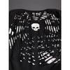 TrendHub Y2K Millennium Gothic Cross Chain Faded Print Long Sleeve Base Shirt Bottom Script Text Rivet Cuff Tee