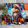 Christmas Themed Pony Print Blanket Warm Soft Luxury Gifts for Children Adults Suitable for Home Sofa Bed Travel RV