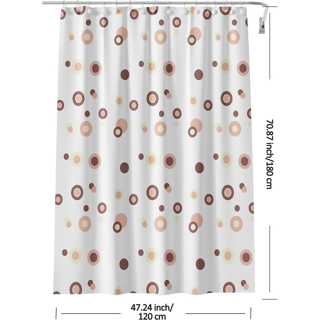 180CM Patterned Shower Curtain PEVA Waterproof Shower Curtain New Modern Bathroom Partition Curtain with Hook Bathroom Decoratio
