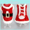 Classic Red Santa Dog Costume For Christmas Celebrations Comfortable Stylish Design