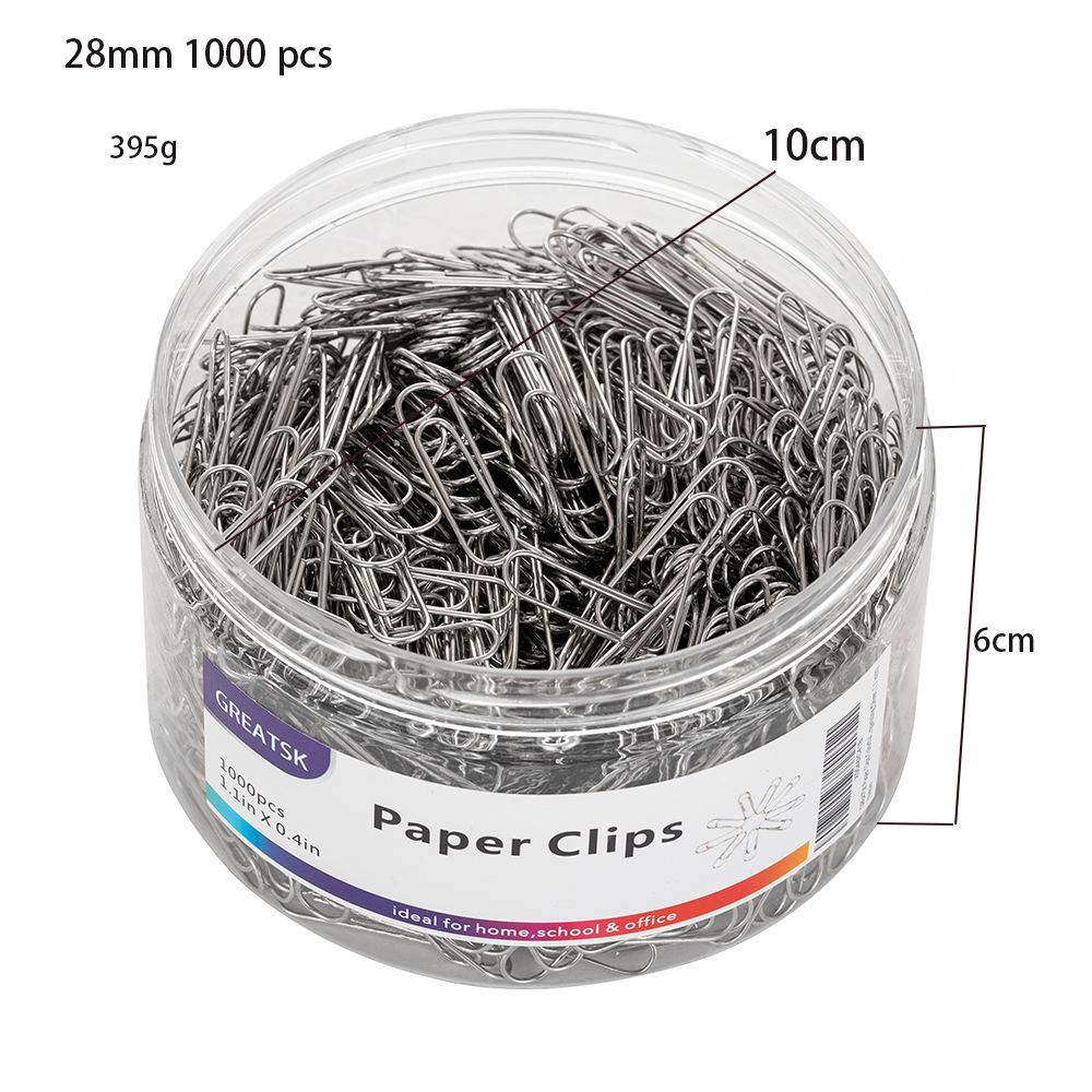 Colorful Large Paperclips & Binder Clips: Nickel-Plated Silver Office Stationery for Bookmarks and Test Papers.