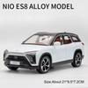 1:24 AITO M8 NIO ES8 New Energy Car Model Toy Wheel Steering Doors Opened Vehicles Models Music Light Toys Collectible Item